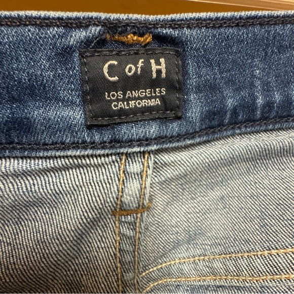 Citizens of Humanity Distressed Elsa Mid Rise Slim Fit Crop Button Fly Jeans - Picture 3 of 8